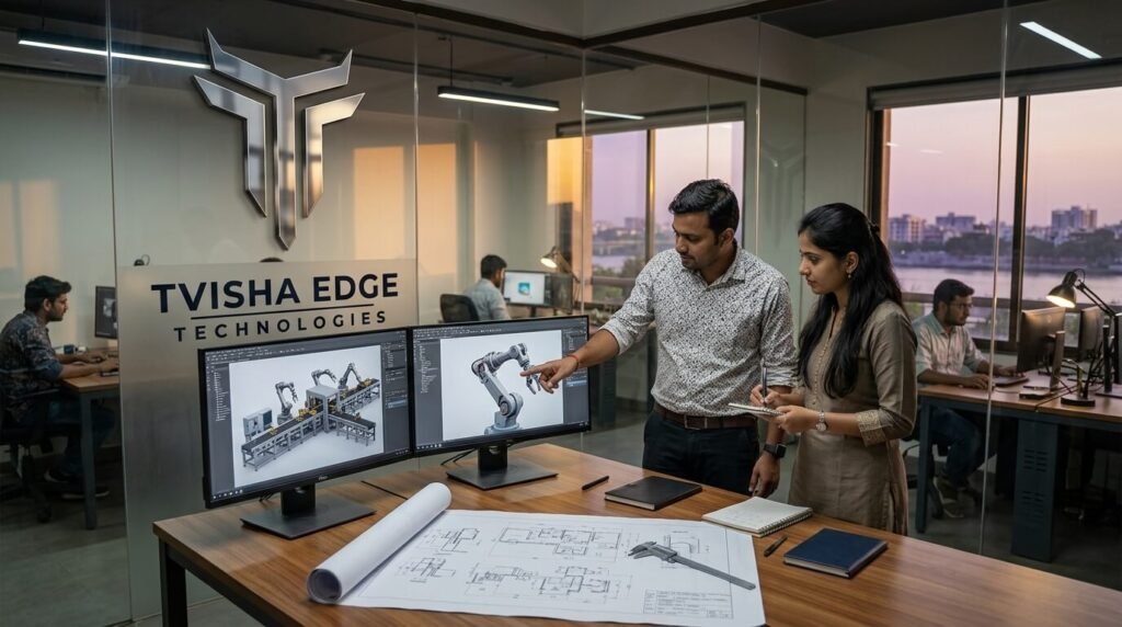 Animators Reviewing Machine Model