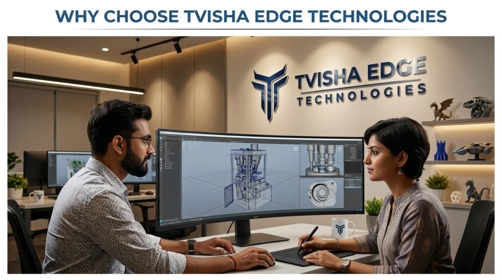 Team designing Machine 3D Animation