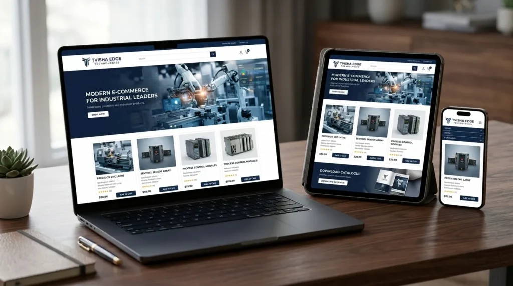 Ecommerce website on devices