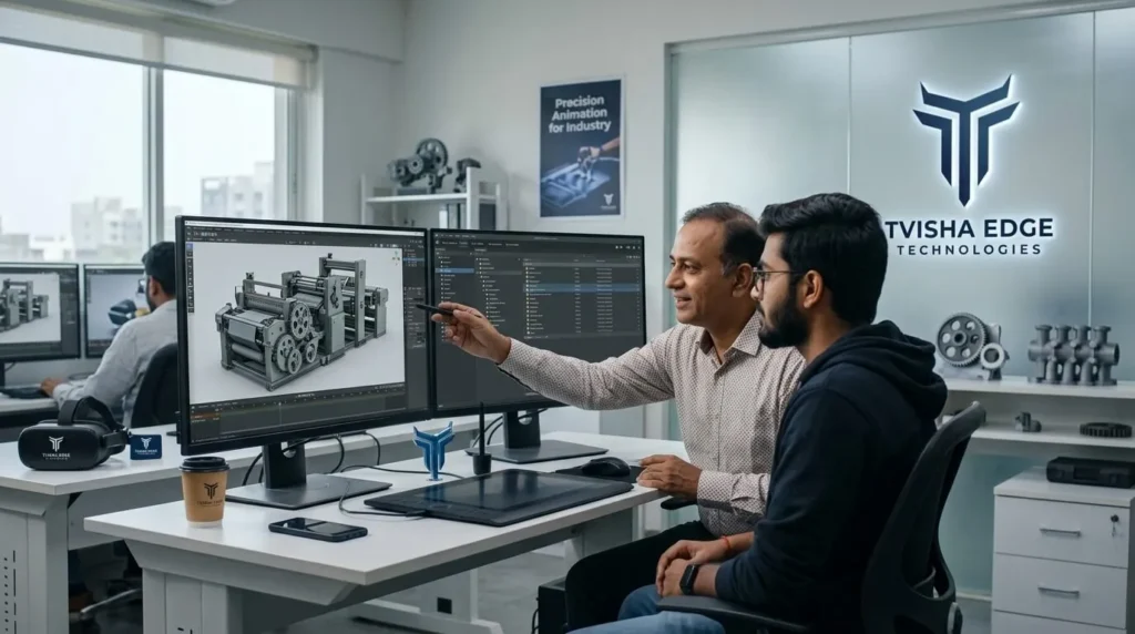 Animators Reviewing CAD model