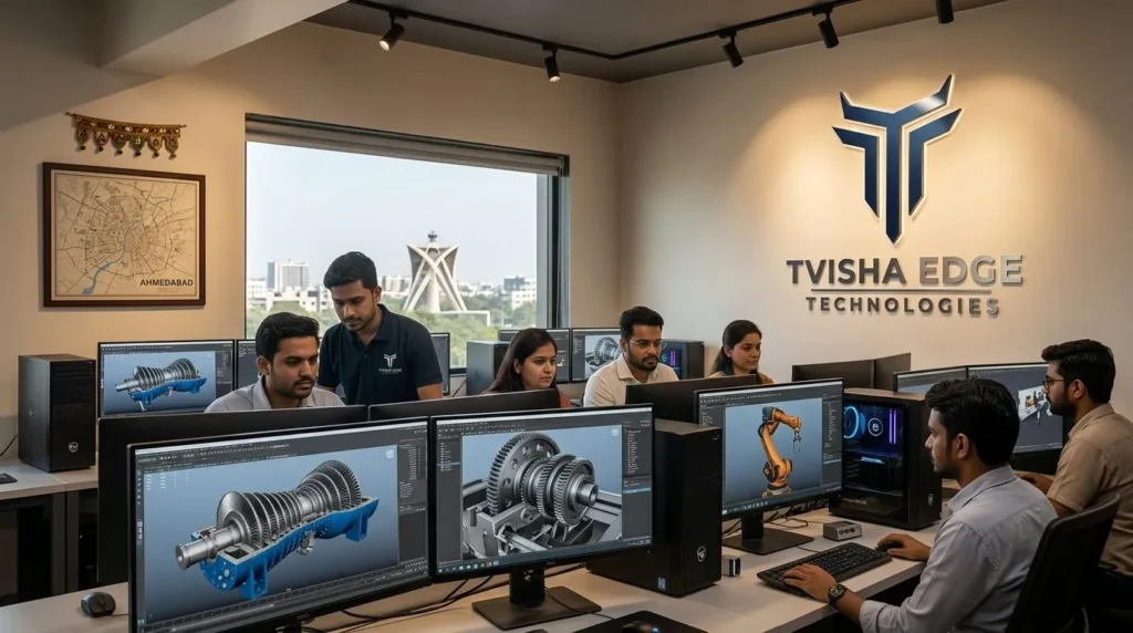 Indian animators working on model