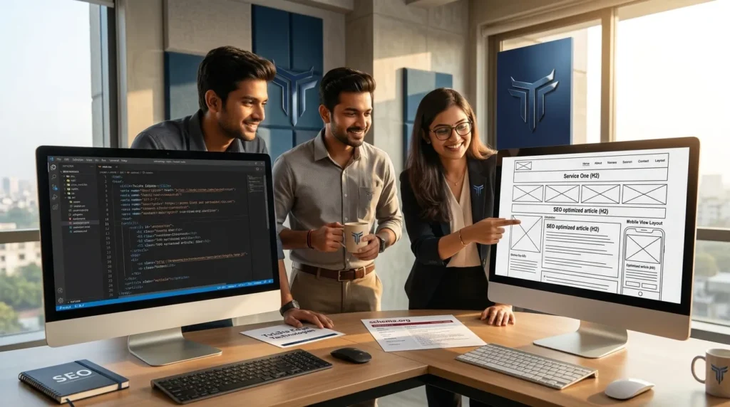 Web development team collaboration
