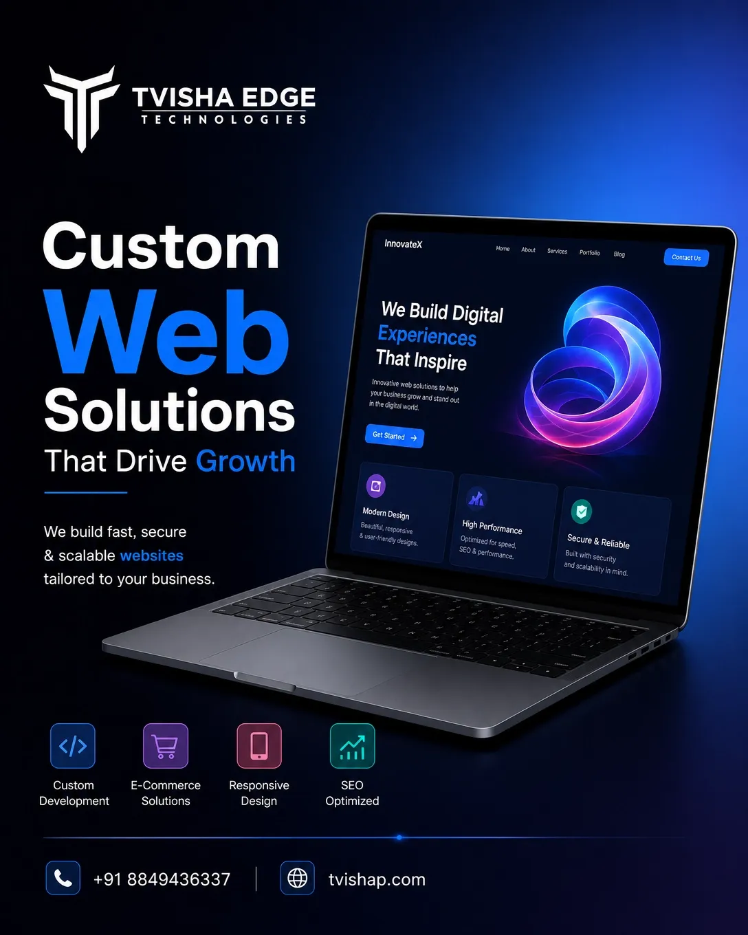 custom websites designed to boost business success