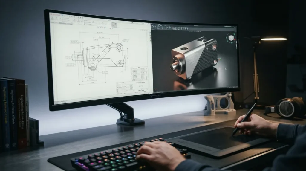 cad drawing and 3d industrial model workflow