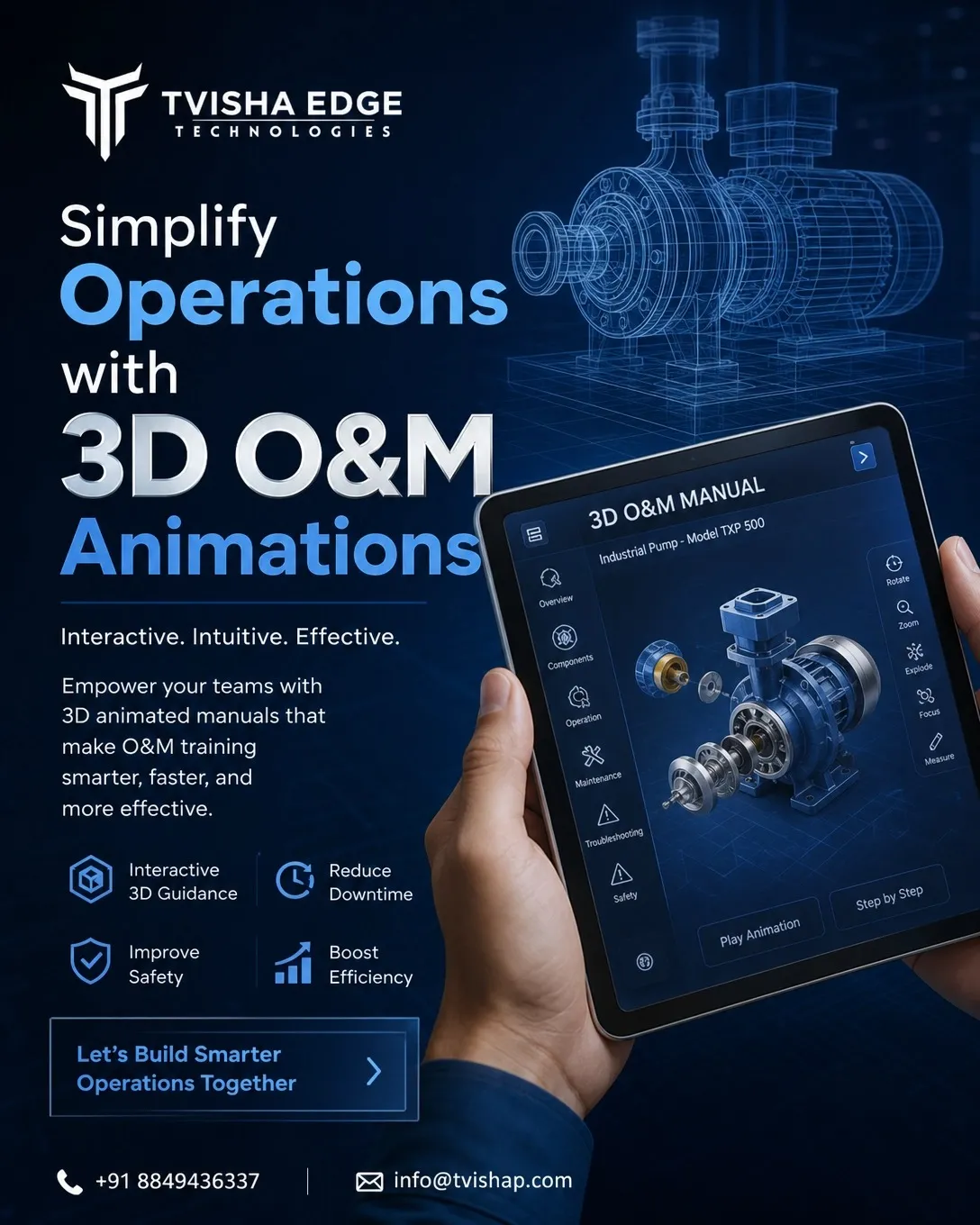 3d o&m animation services