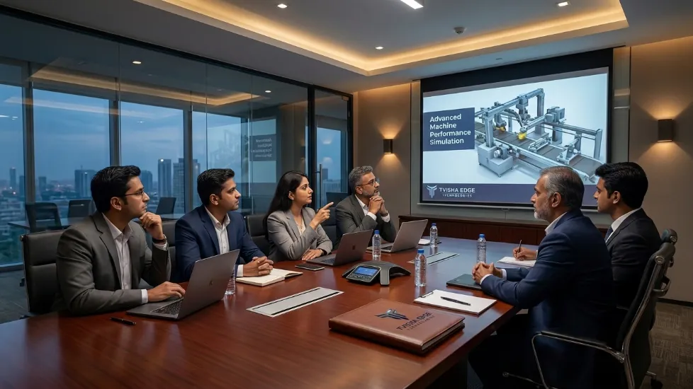 Indian business team meeting room