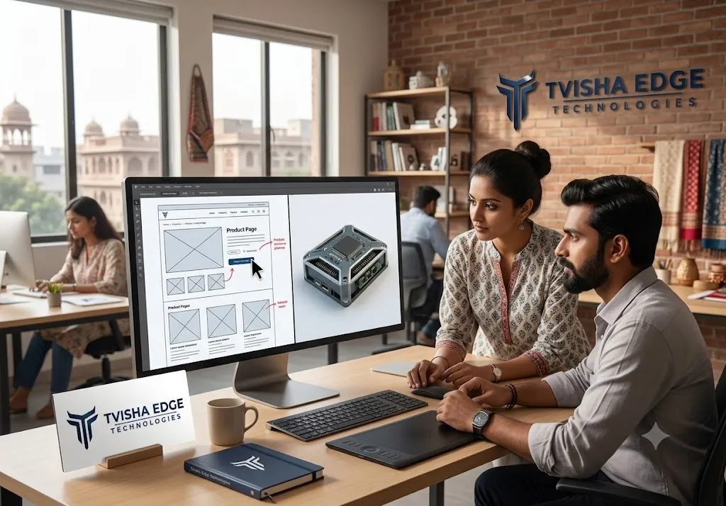 indian team reviewing website design