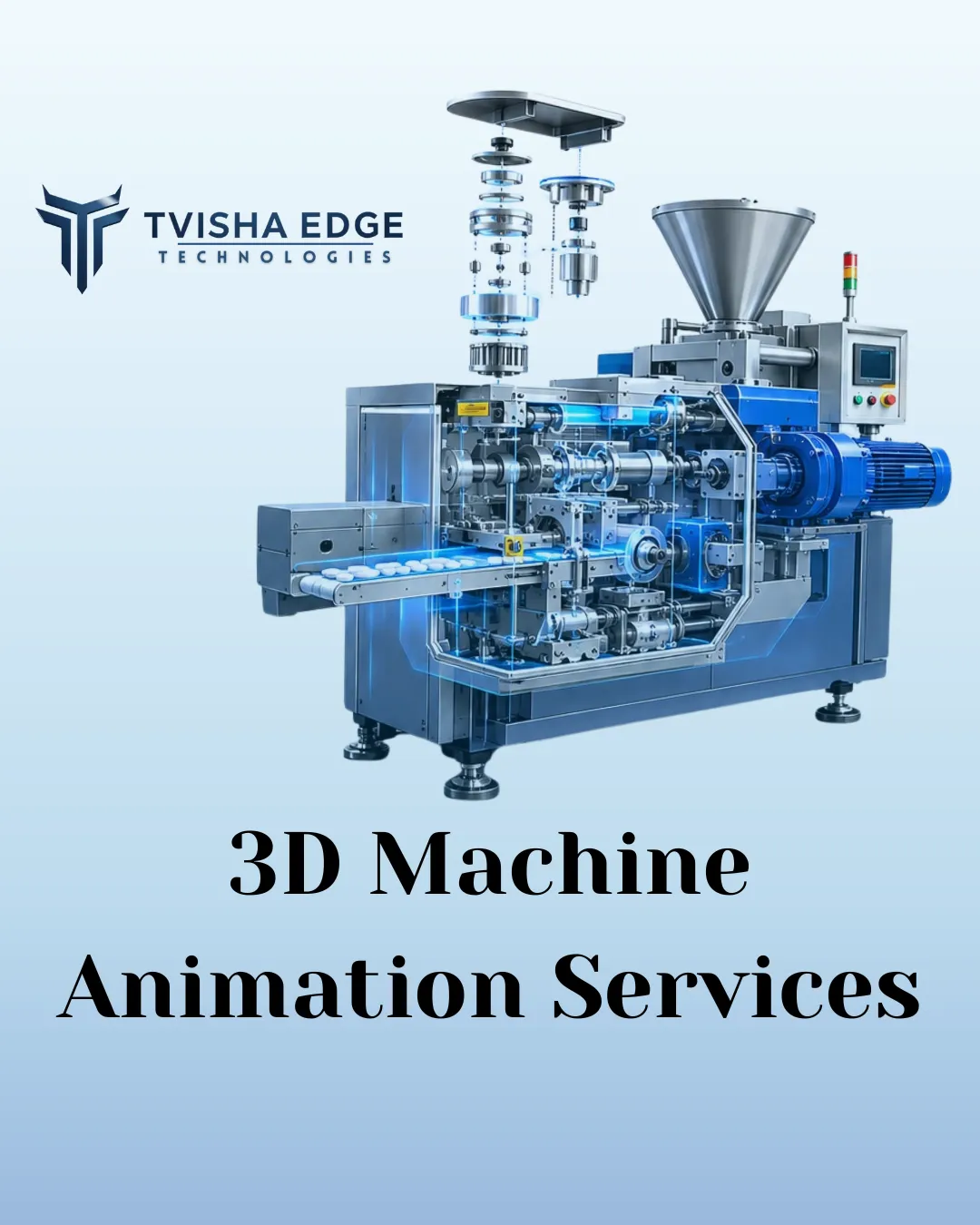 3D Machine Animation Service By Tvisha Edge Technologies